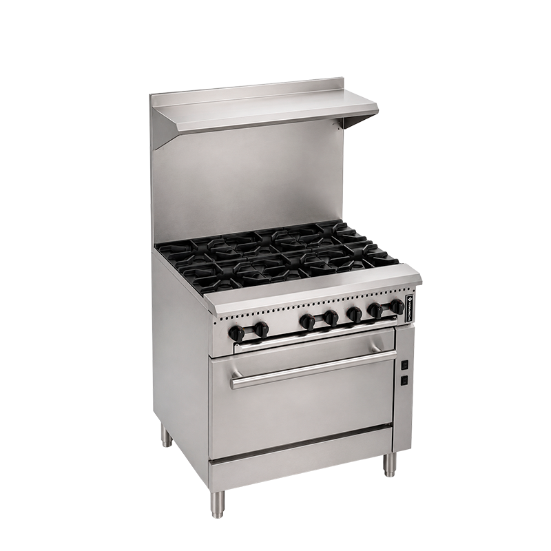 PRO36G-CO - 6 Burners Range with Convection Oven