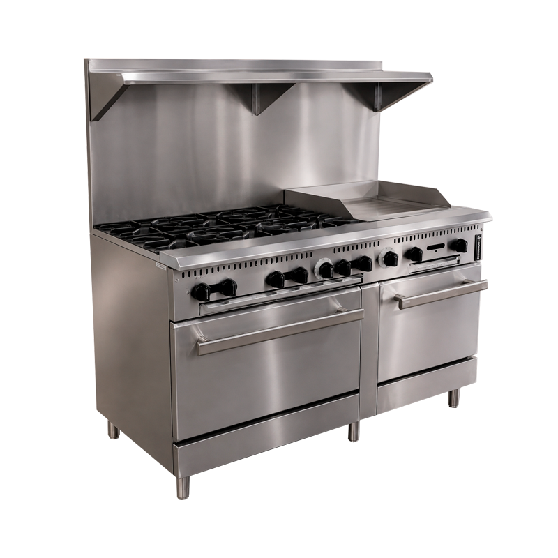 PRM60G-ST - 6 Burners + 24" Manual Griddle Combo Range with Standard Oven