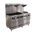PRM60G-ST - 6 Burners + 24" Manual Griddle Combo Range with Standard Oven