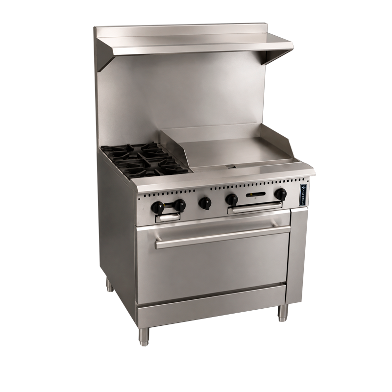 PRM36G-ST - 2 Burners + 24" Manual Griddle Combo Range with Standard Oven