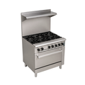 PRO36G-ST - 6 Burners Range with Standard Oven