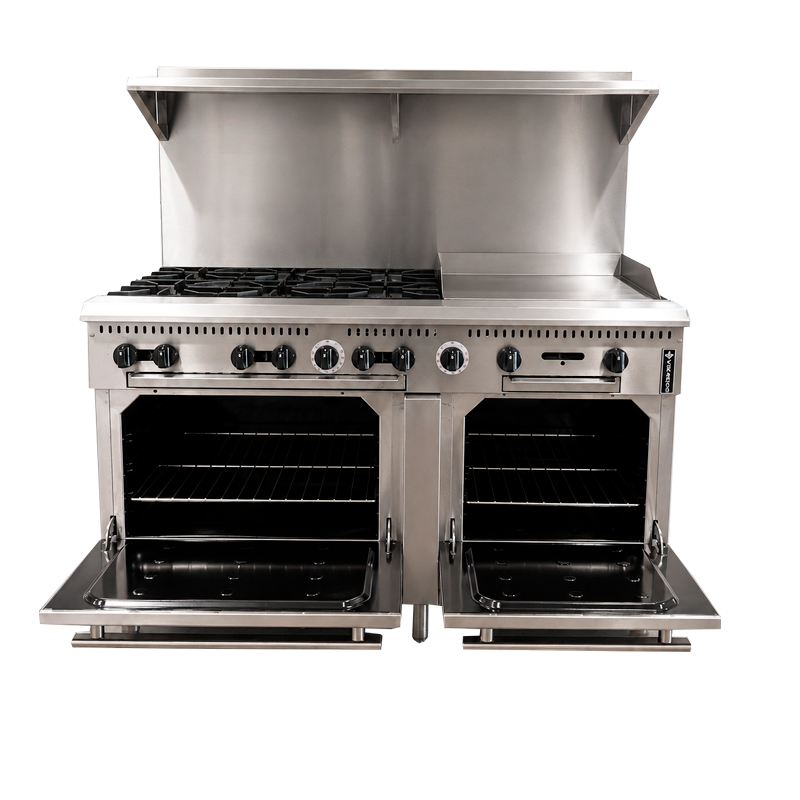 PRM60G-ST - 6 Burners + 24" Manual Griddle Combo Range with Standard Oven