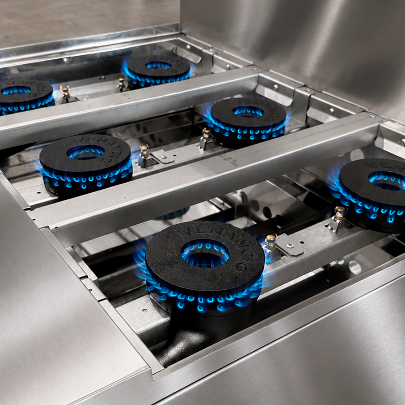 PRO36G-ST - 6 Burners Range with Standard Oven