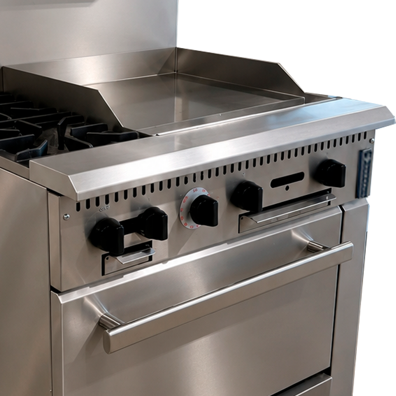 PRM36G-ST - 2 Burners + 24" Manual Griddle Combo Range with Standard Oven