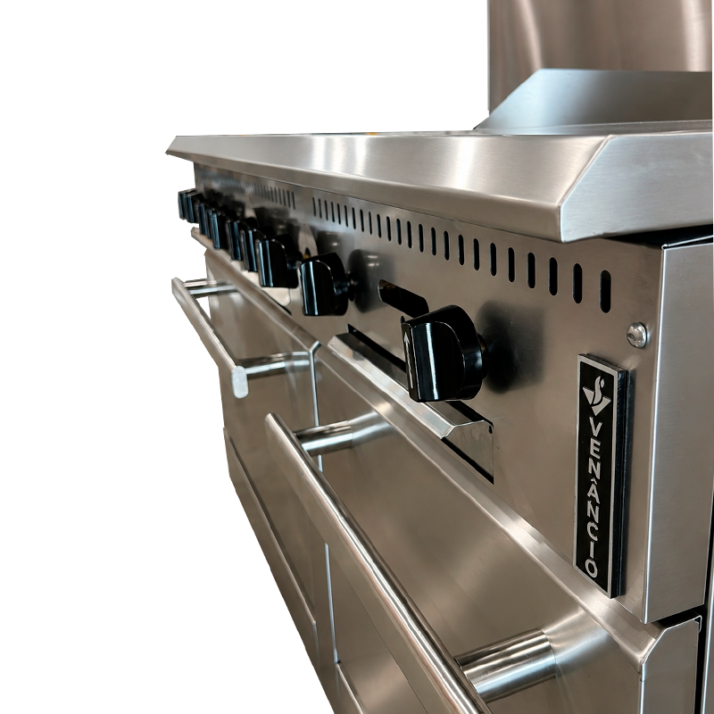 PRM60G-ST - 6 Burners + 24" Manual Griddle Combo Range with Standard Oven