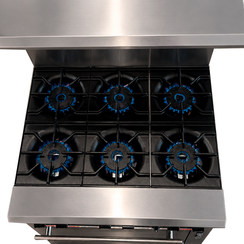 PRO36G-ST - 6 Burners Range with Standard Oven