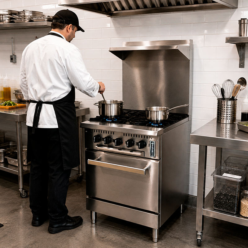 PRO24G-ST - 4 Burners Ranges with Standard Oven